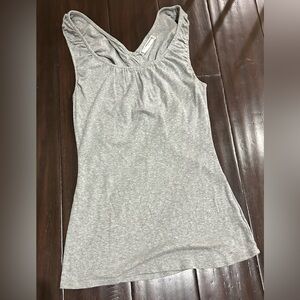 Pilcro and the Letterpress Anthropologie Grey Tank Top Small Pima Cotton Braid